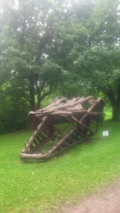 A fitting piece of art in the museum yard: The Head of Tuonela's Pike - AKG liked his magical monster fishes and dragons.